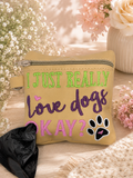 “I Just Really Love Dogs, Okay?” Embroidered Dog Waste Bag Holder