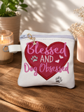 Blessed and Dog Obsessed Embroidered Dog Waste Bag Holder