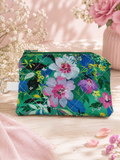 Floral Quilted Keychain Coin Purse