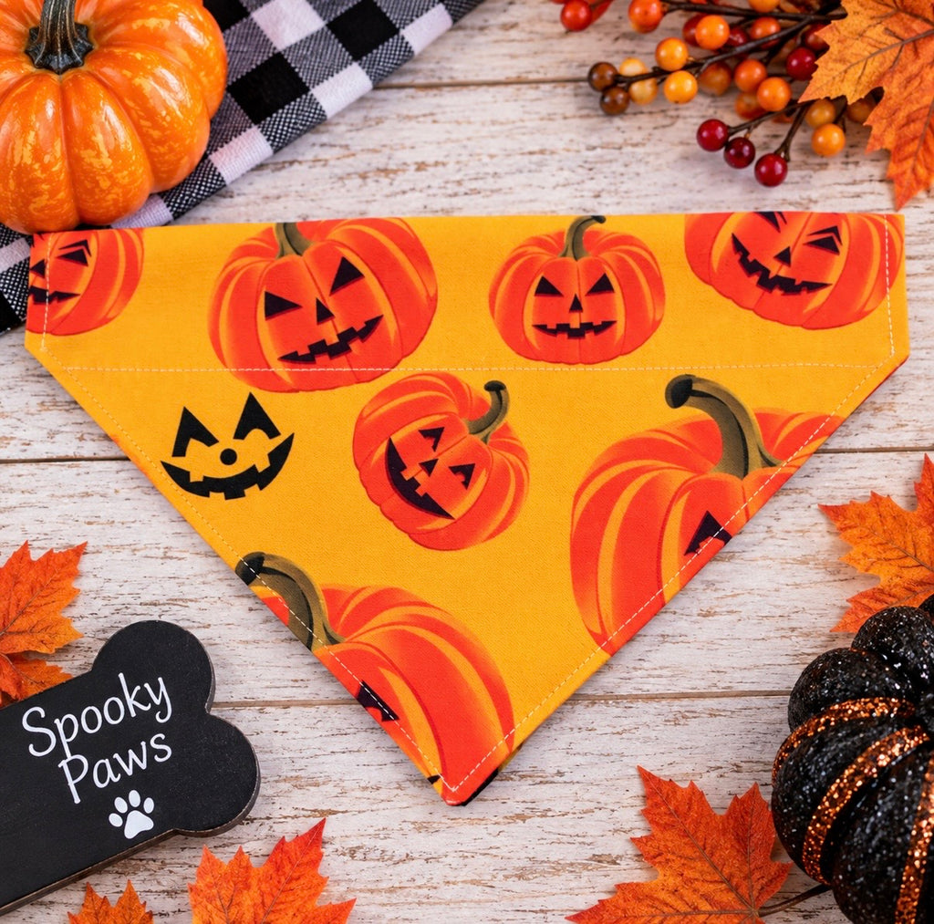 Small Jack-O’-Lantern Halloween Dog Bandana