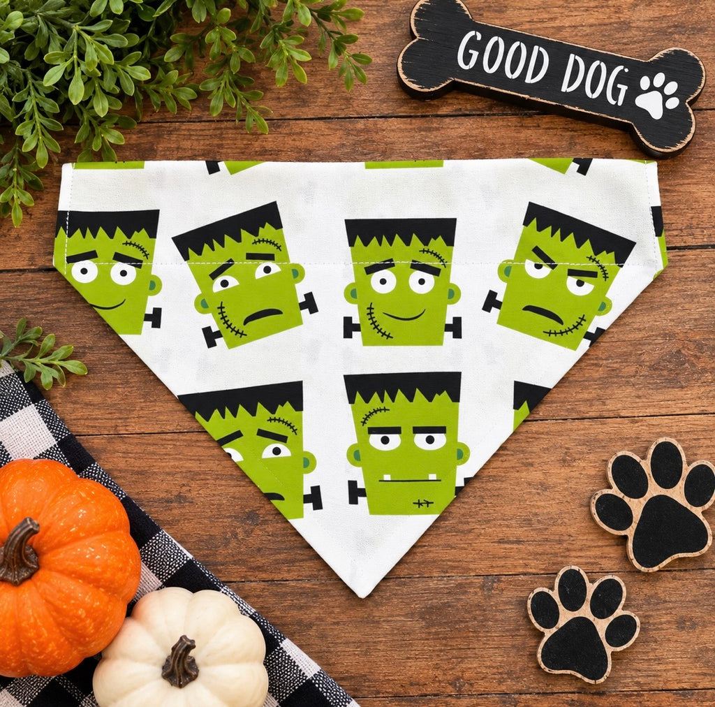 Medium Frankenstein Halloween Dog Bandana