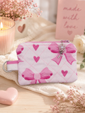 Pink Bow Keychain Coin Purse