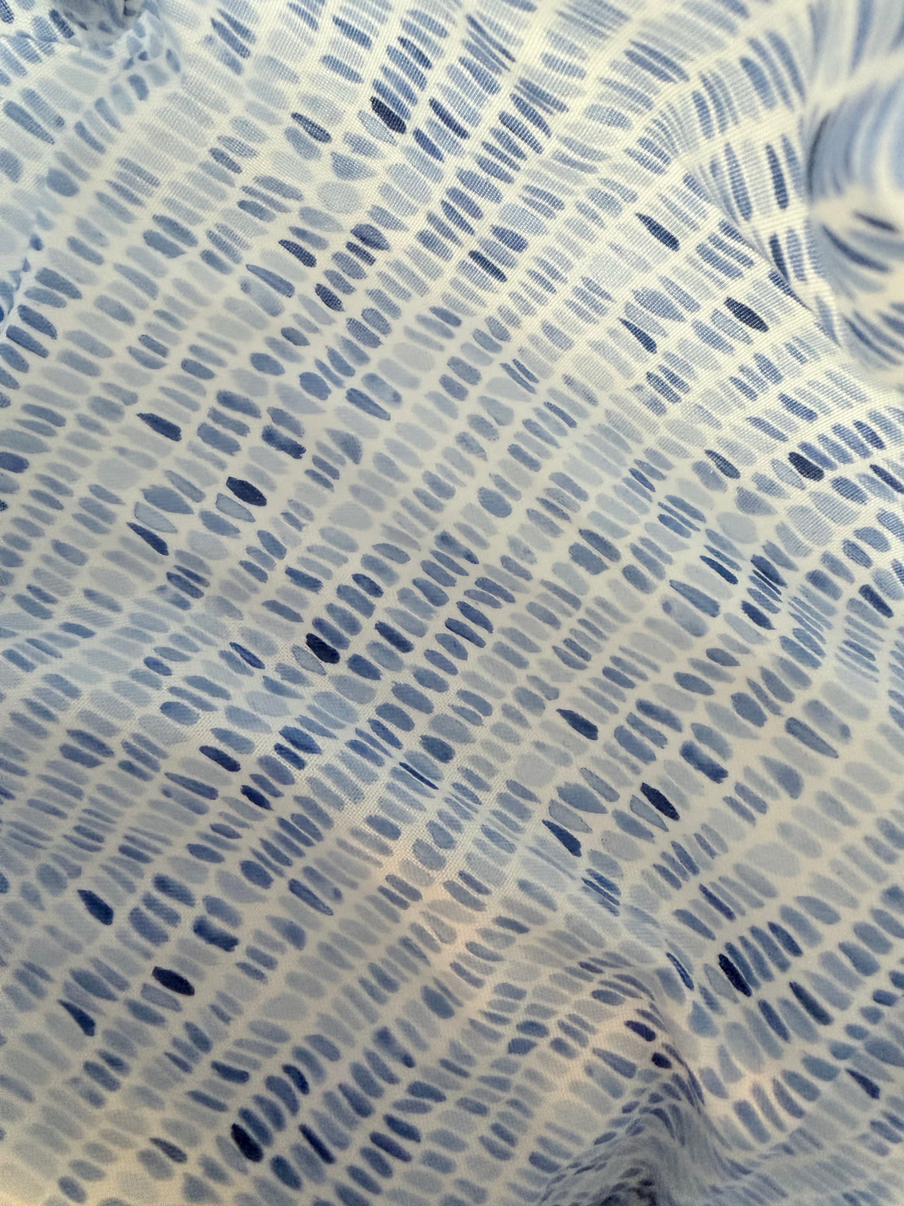 Blue Floral Quilted Makeup Bag | Handmade Cosmetic Pouch