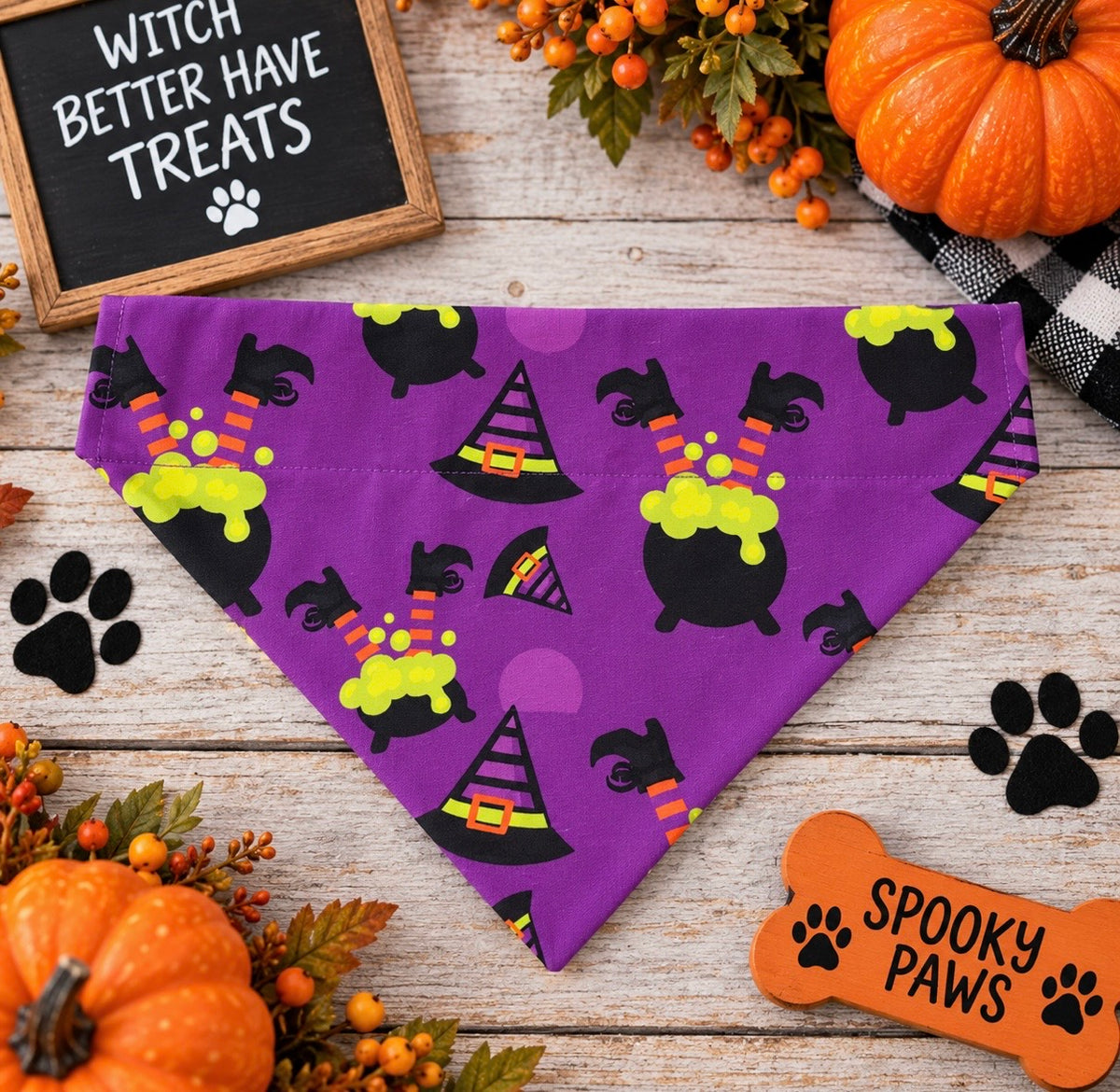 Medium Witch’s Brew Halloween Dog Bandana
